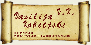 Vasilija Kobiljski vizit kartica